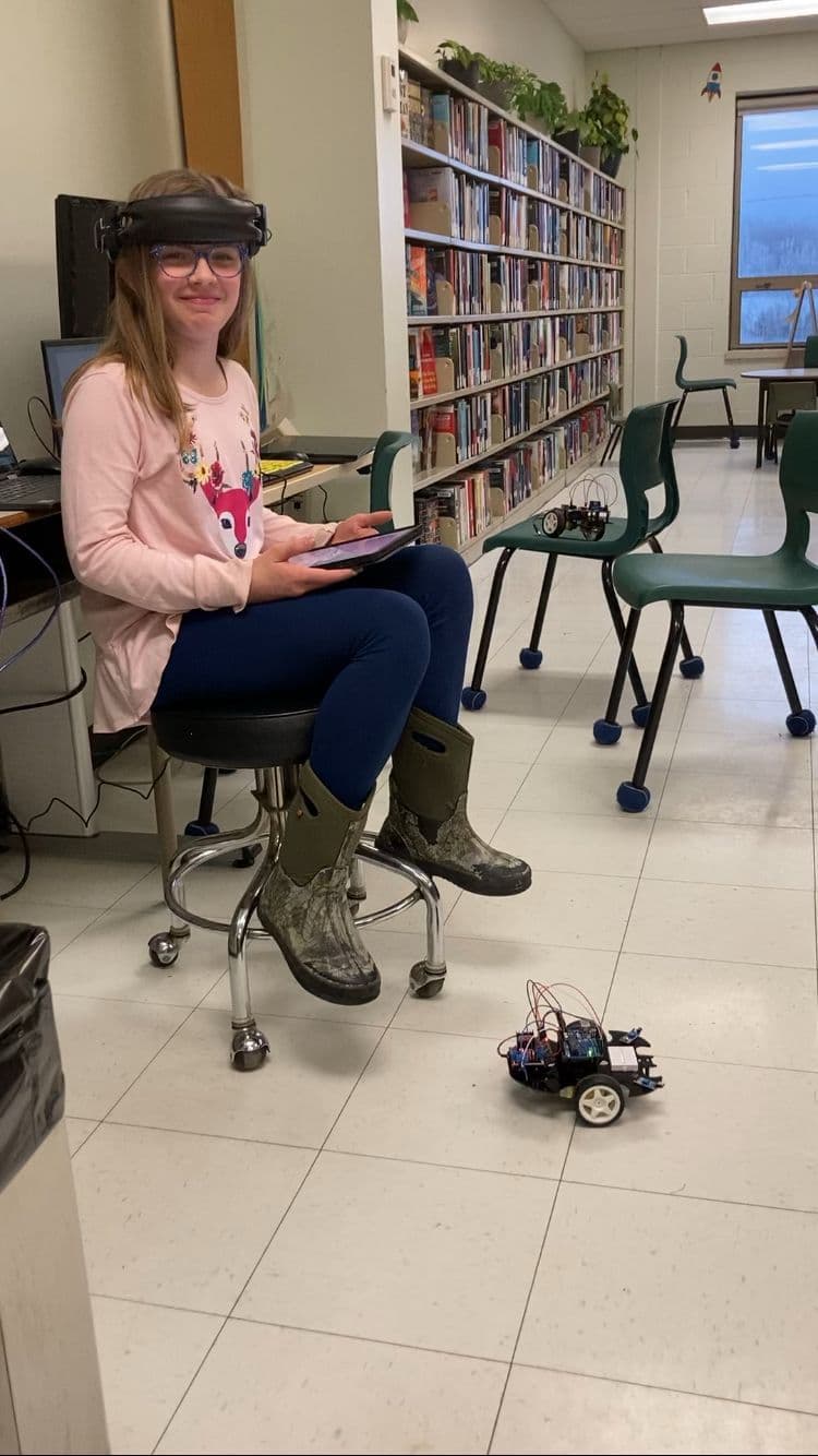 Wide classroom robotics session